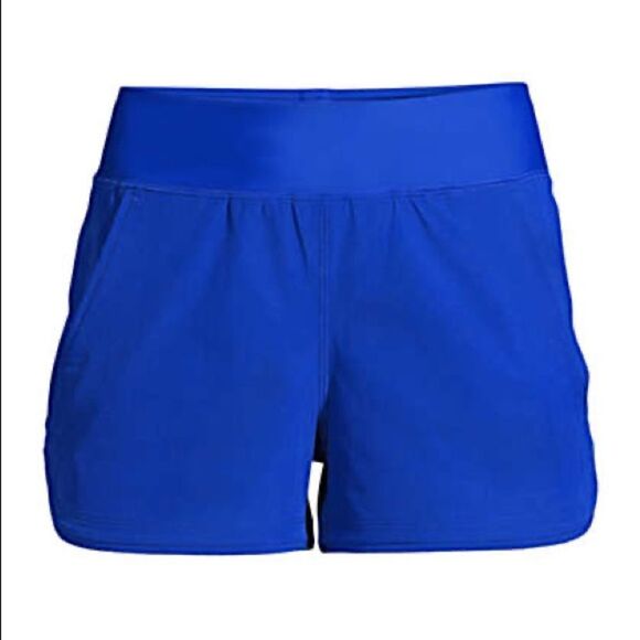 Land’s End 5” quick dry swim cover up with NO panty 8P cobalt - Picture 2 of 4